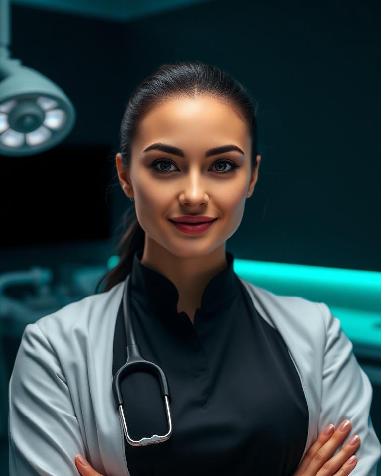 Confident dental professional in a modern clinic